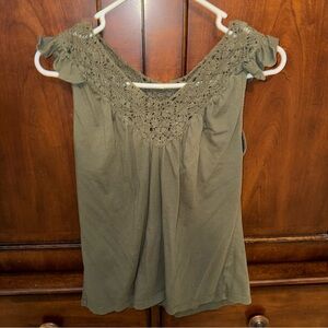 Lauren Ralph Lauren Olive Green Women's Blouse